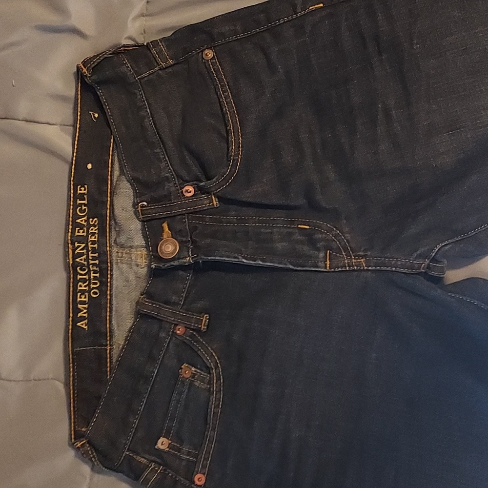 American Eagle Outfitters Men's Dark Blue Jeans